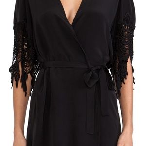 Stone Cold Fox Black Lace Robe